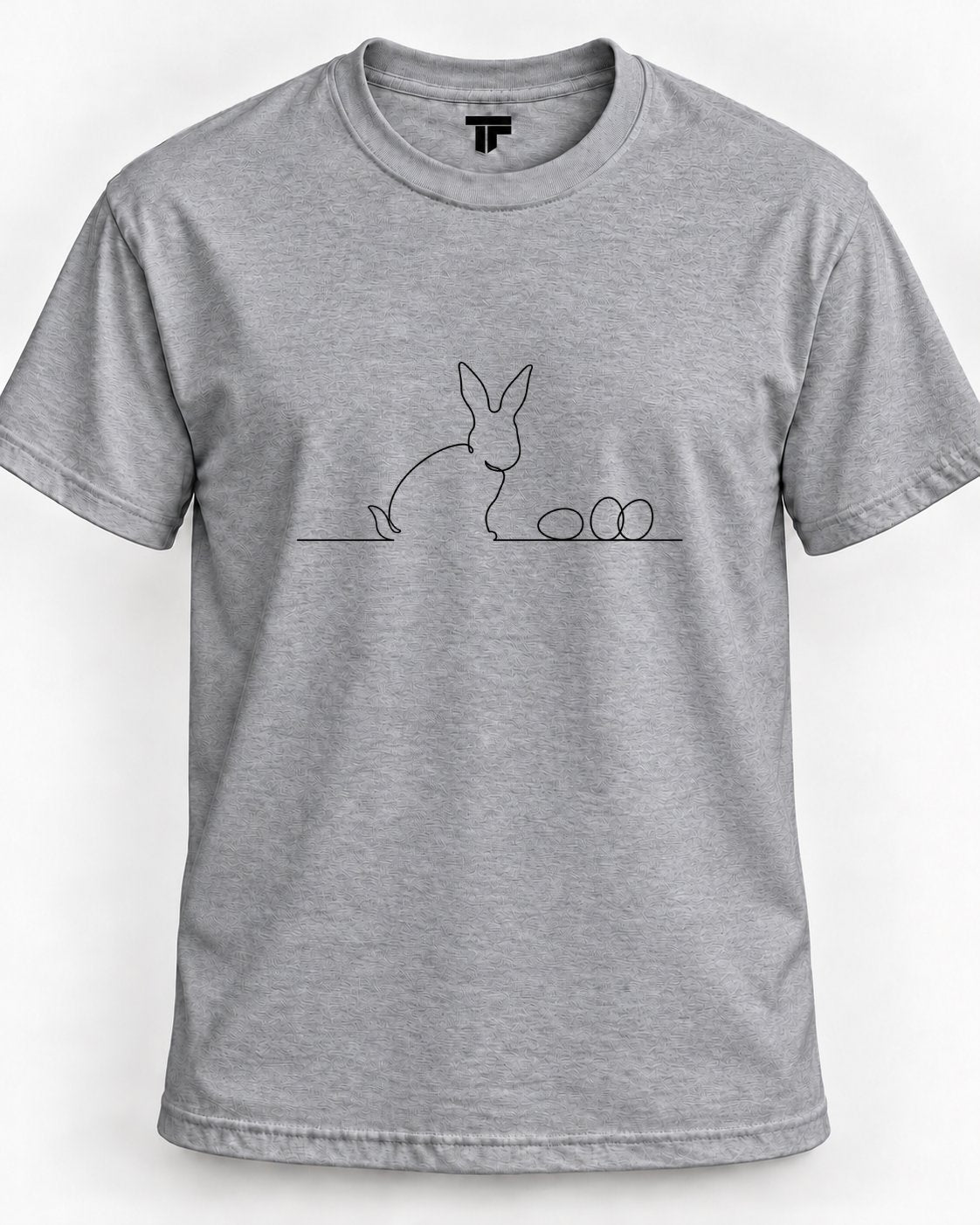 Minimalist Easter Bunny Graphic T-Shirt