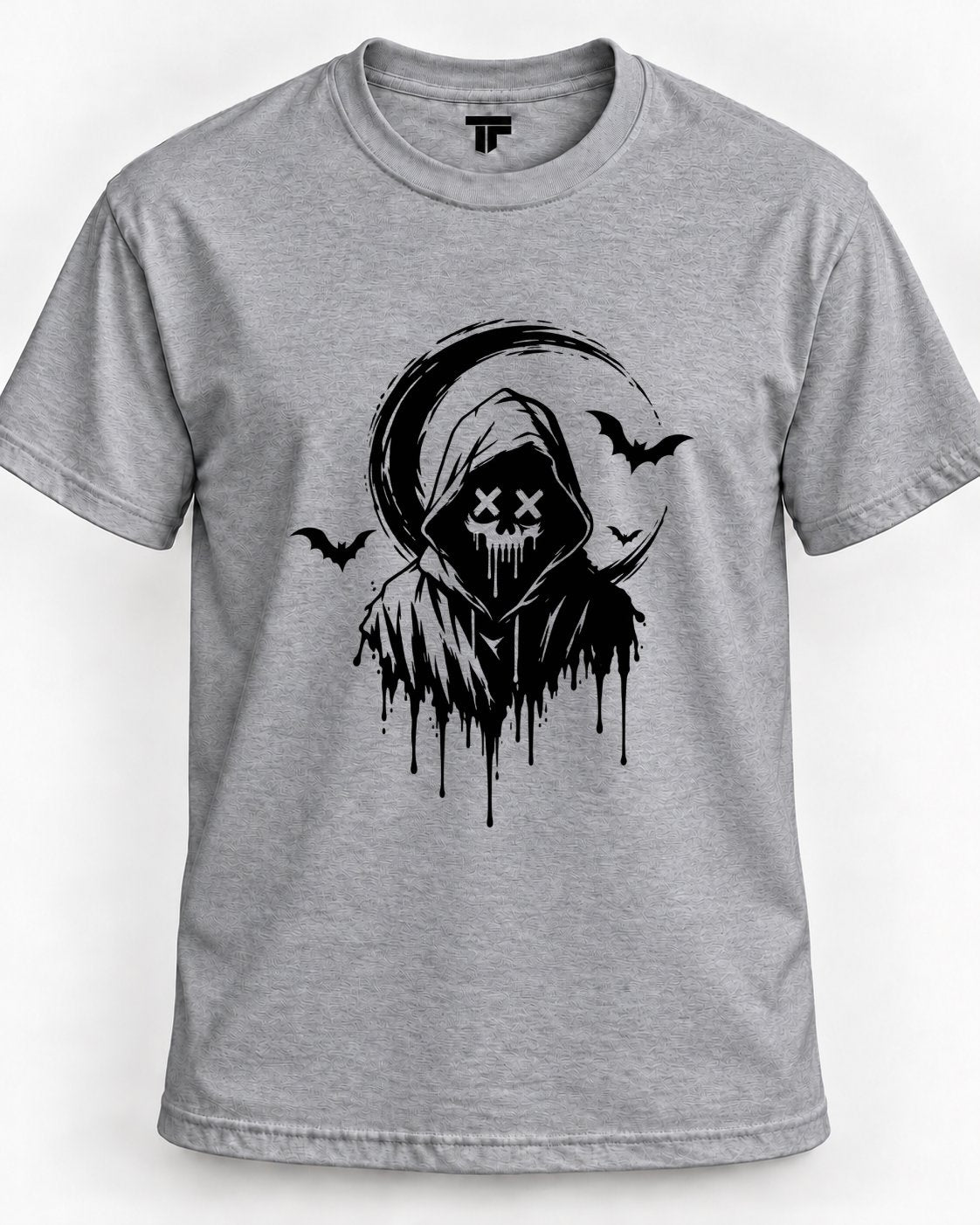 Grim Reaper Gothic Halloween Graphic T-Shirt