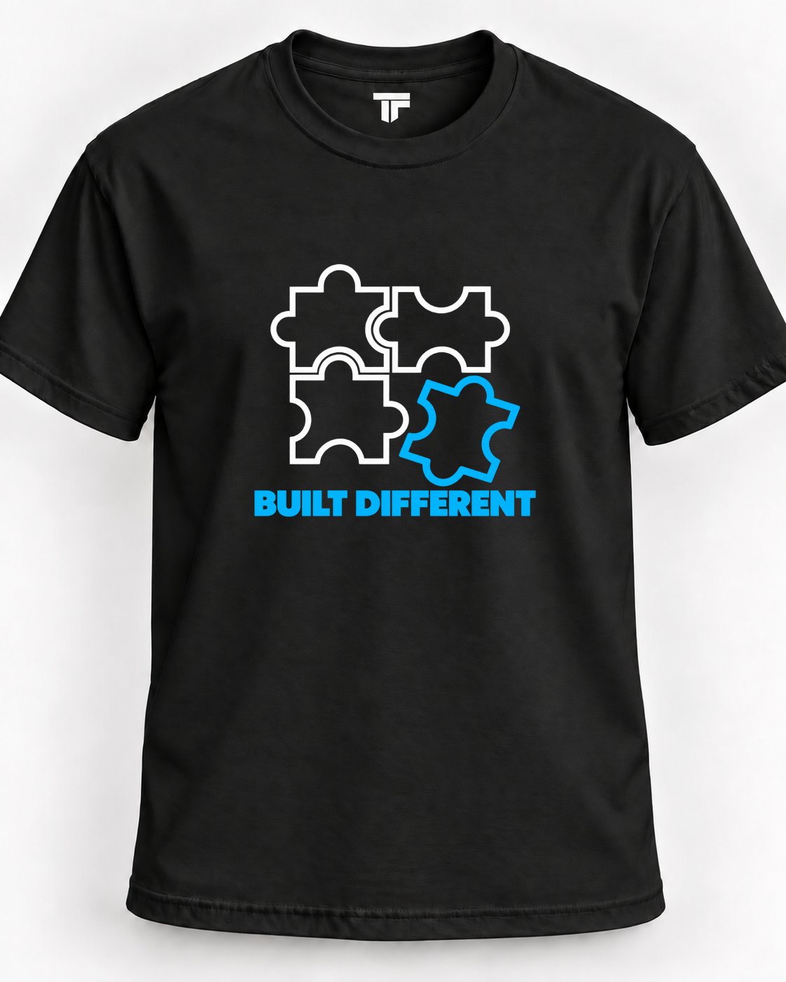 Built Different Puzzle Graphic T-Shirt