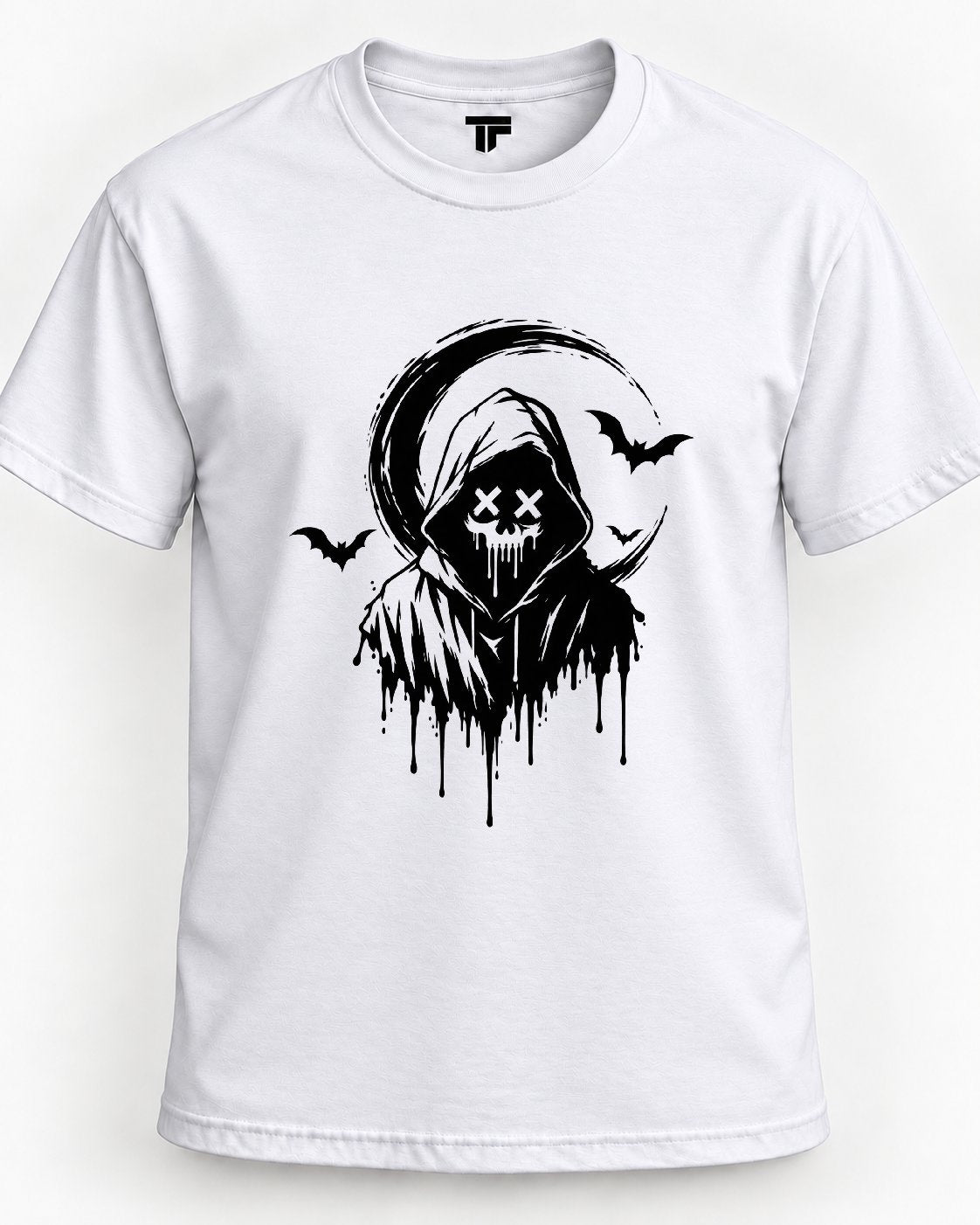 Grim Reaper Gothic Halloween Graphic T-Shirt