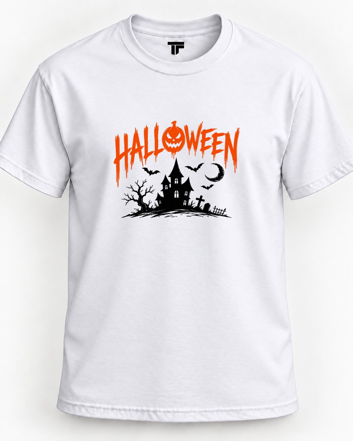 Haunted Night Halloween Graphic T-Shirt