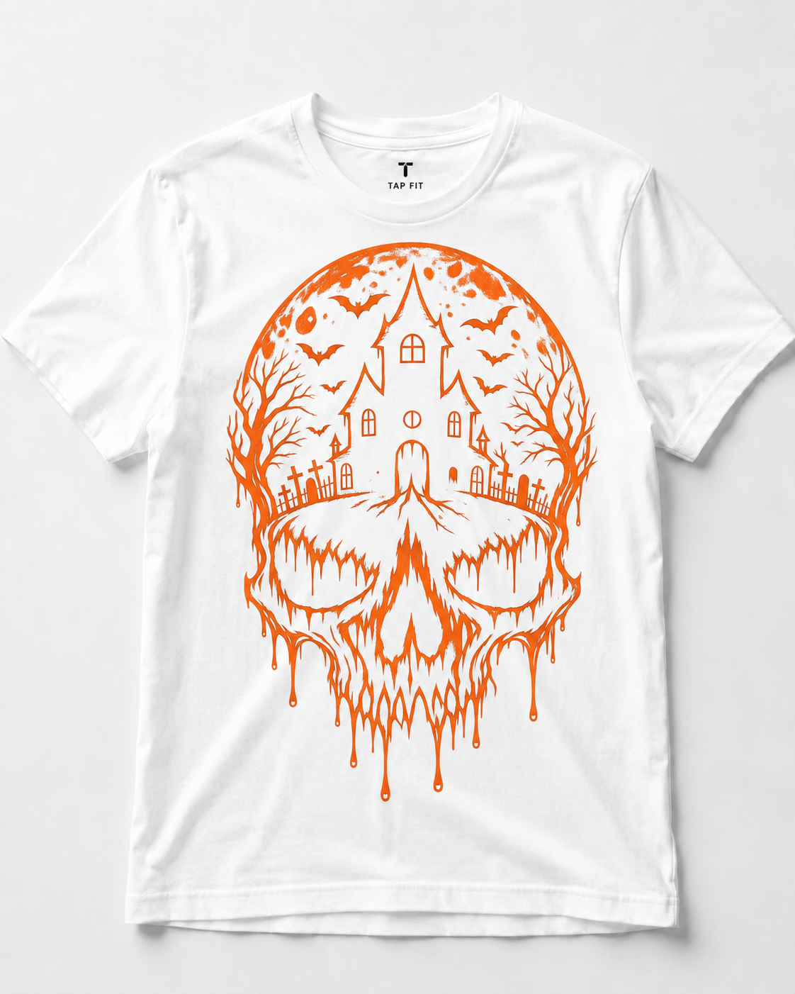 Haunted House Skull Halloween T-Shirt