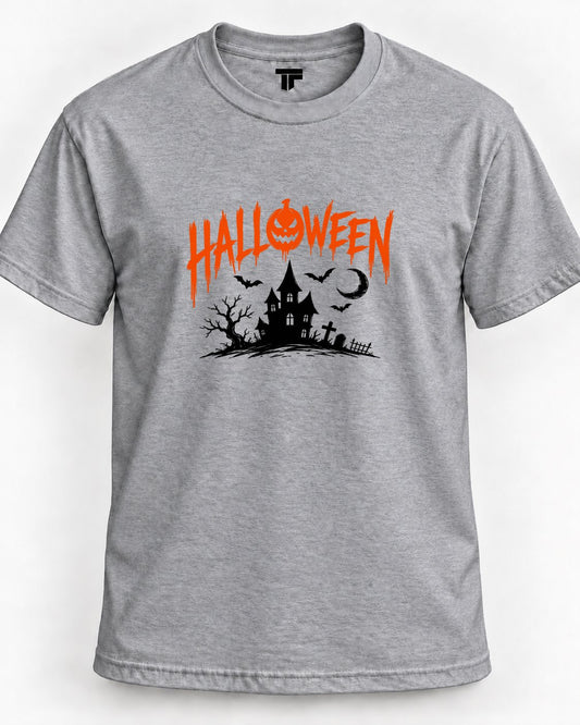 Haunted Night Halloween Graphic T-Shirt
