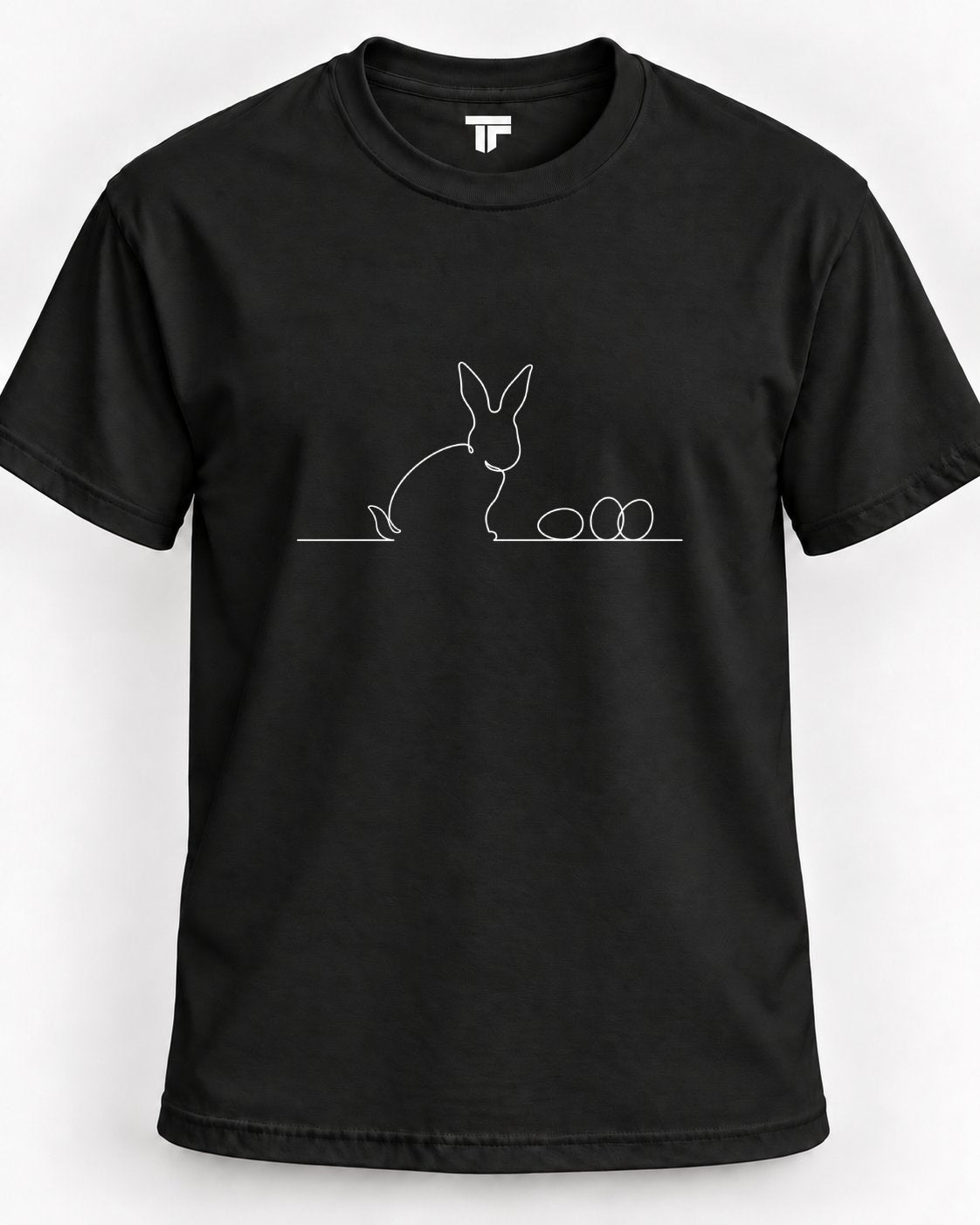 Minimalist Easter Bunny Graphic T-Shirt