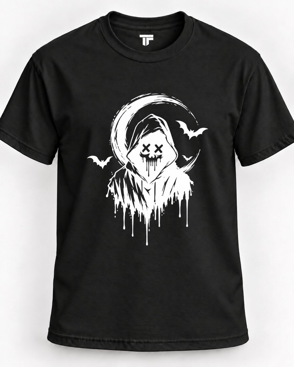 Grim Reaper Gothic Halloween Graphic T-Shirt