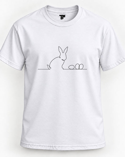 Minimalist Easter Bunny Graphic T-Shirt