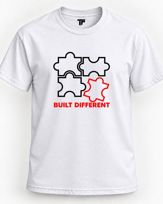 Built Different Puzzle Graphic T-Shirt