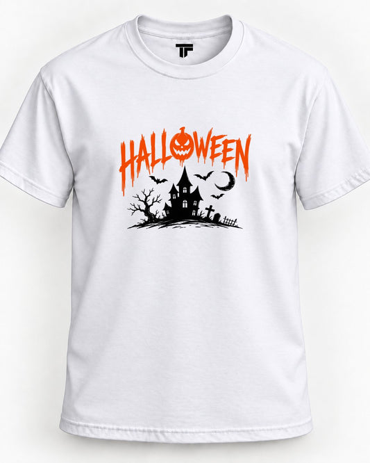 Haunted Night Halloween Graphic T-Shirt